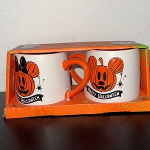 Halloween MICKEY AND MINNIE Pumpkin Mug Set